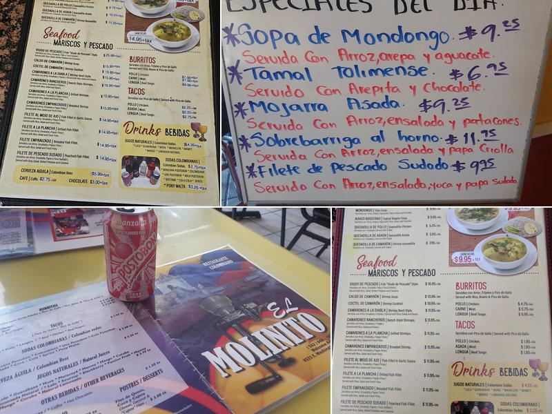 El Molinito Restaurant Menu