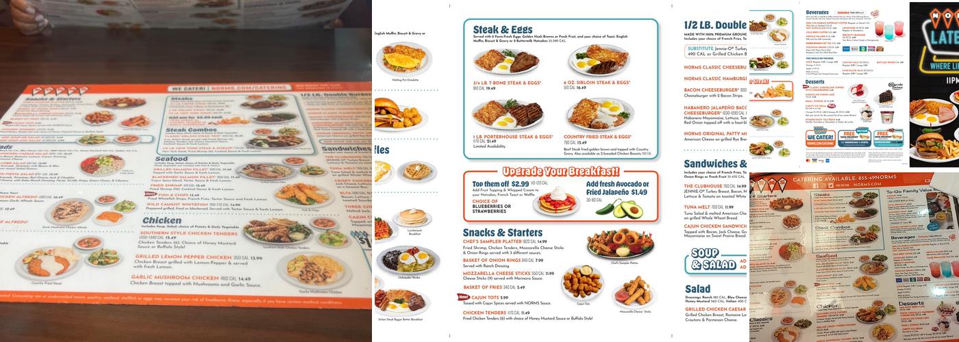 NORMS Restaurant Menu