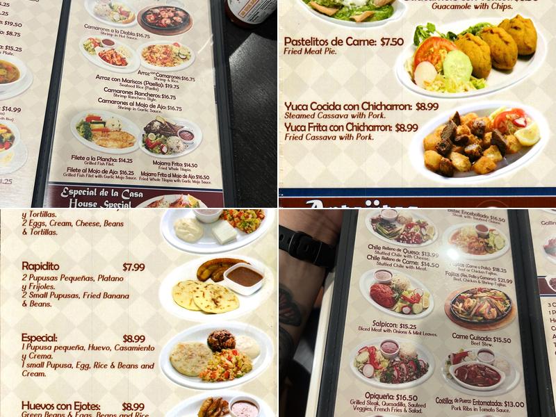 Luna Maya Grill Menu