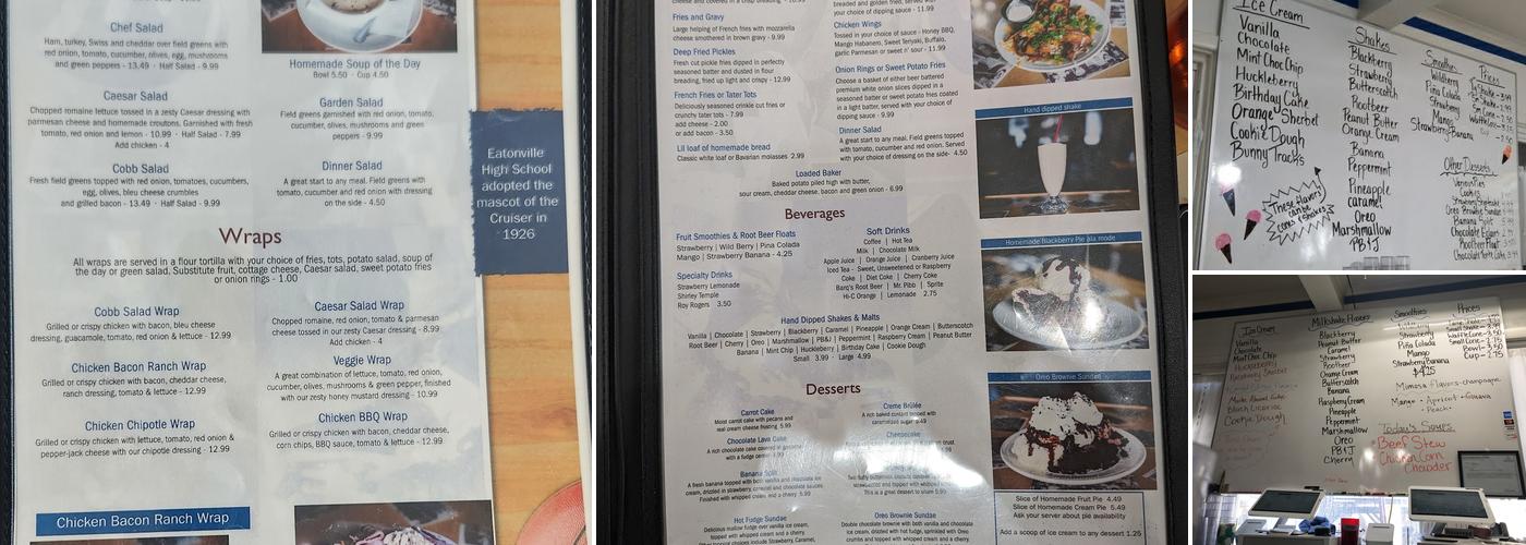Cruiser Cafe Menu