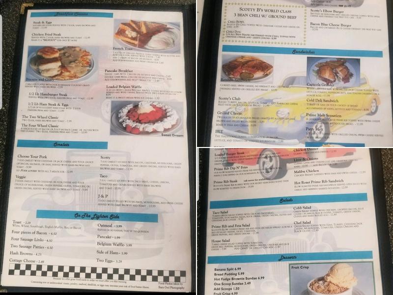 Scotty B's Menu