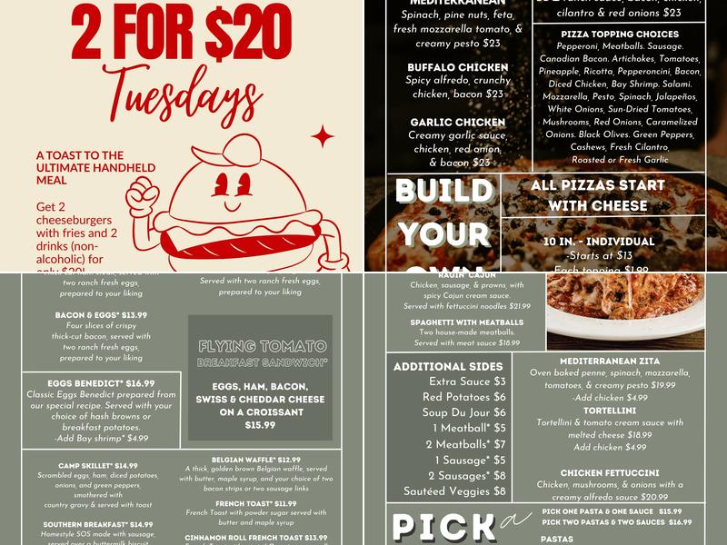 Flying Tomato Menu