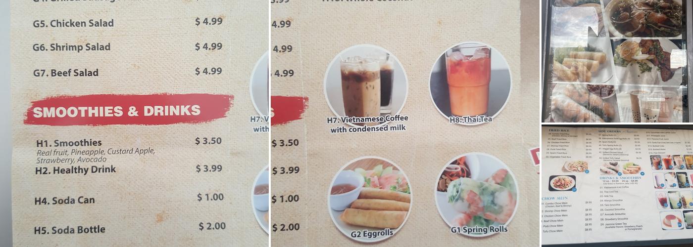 Montebello Pho & Sandwich Menu