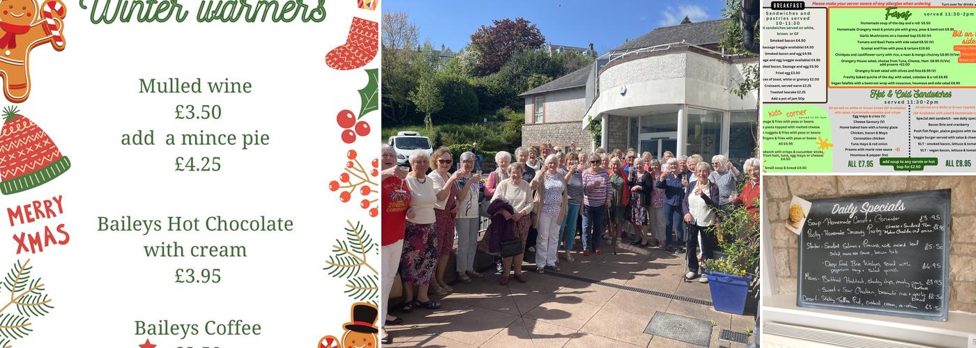 The Orangery cafe and Gift shop at St Mary's Hospice Menu