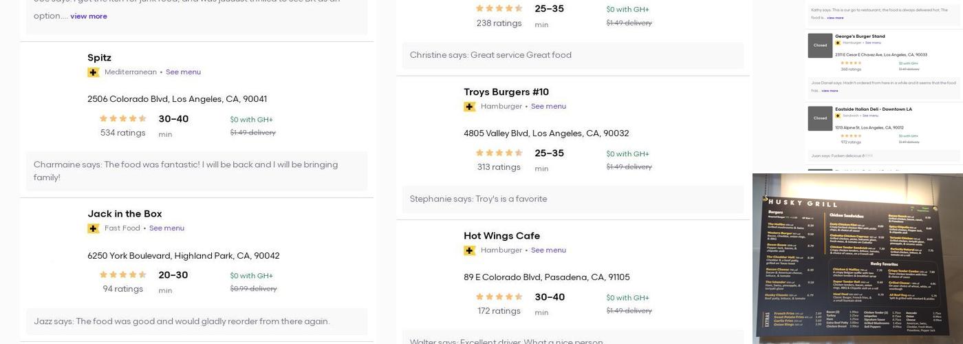 Husky Cafe Menu