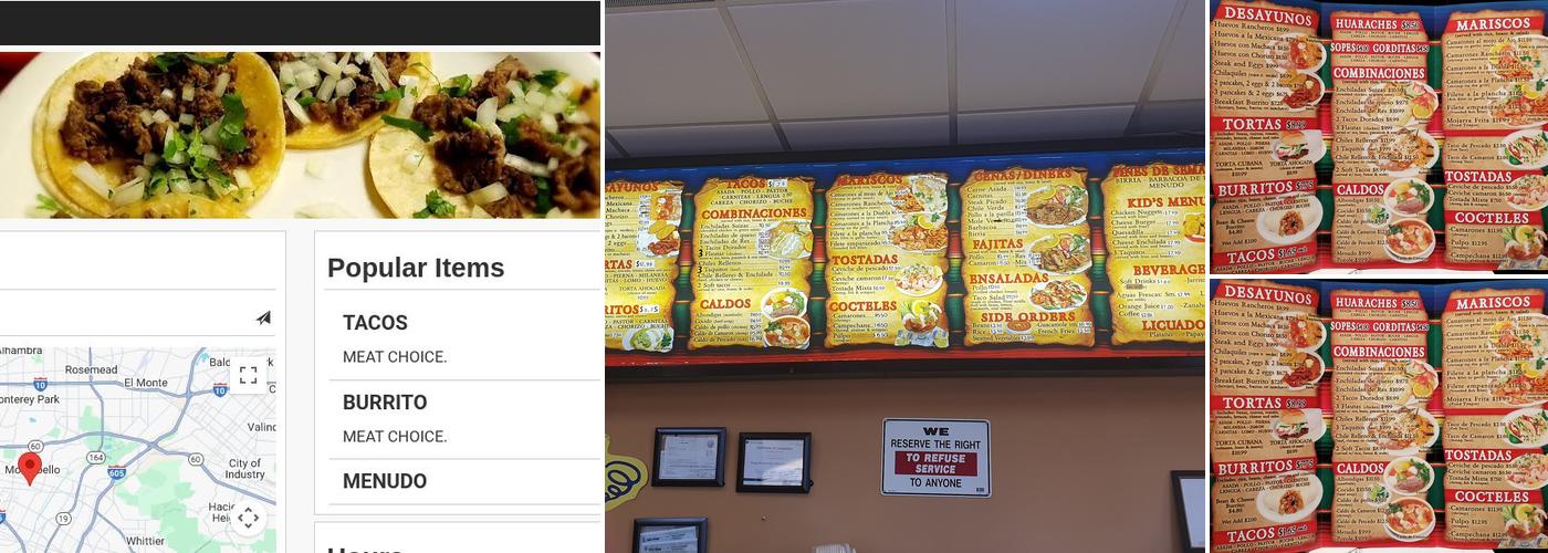 Garcia's Tacos Menu