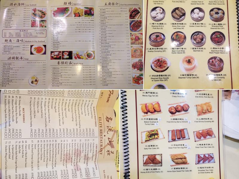 Elite Restaurant Menu