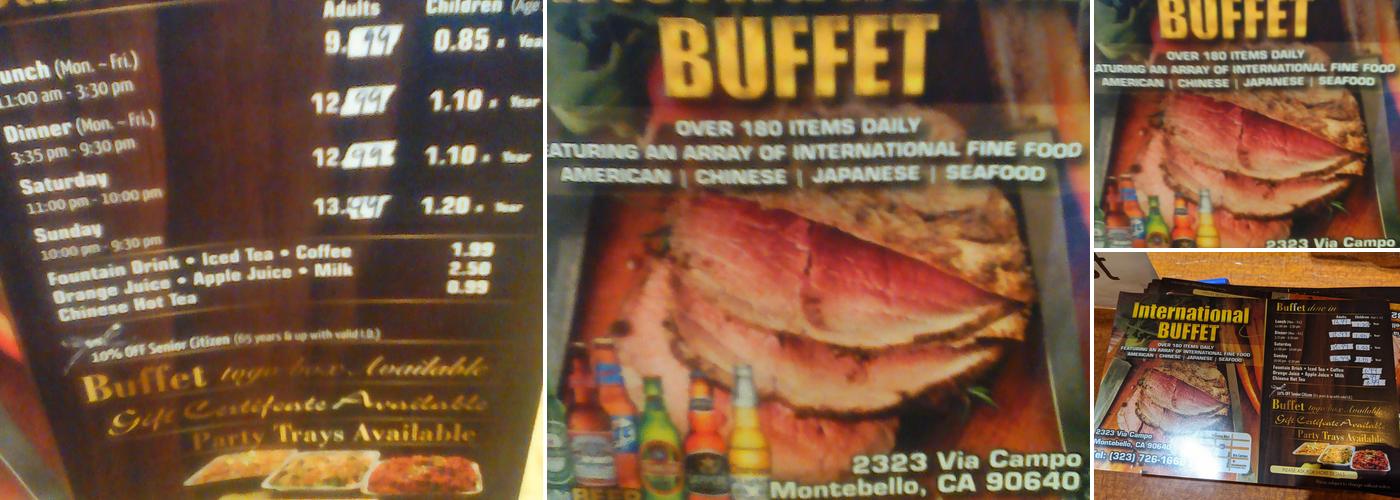 International Buffet Menu