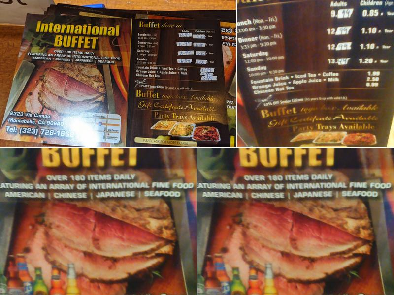 International Buffet Menu