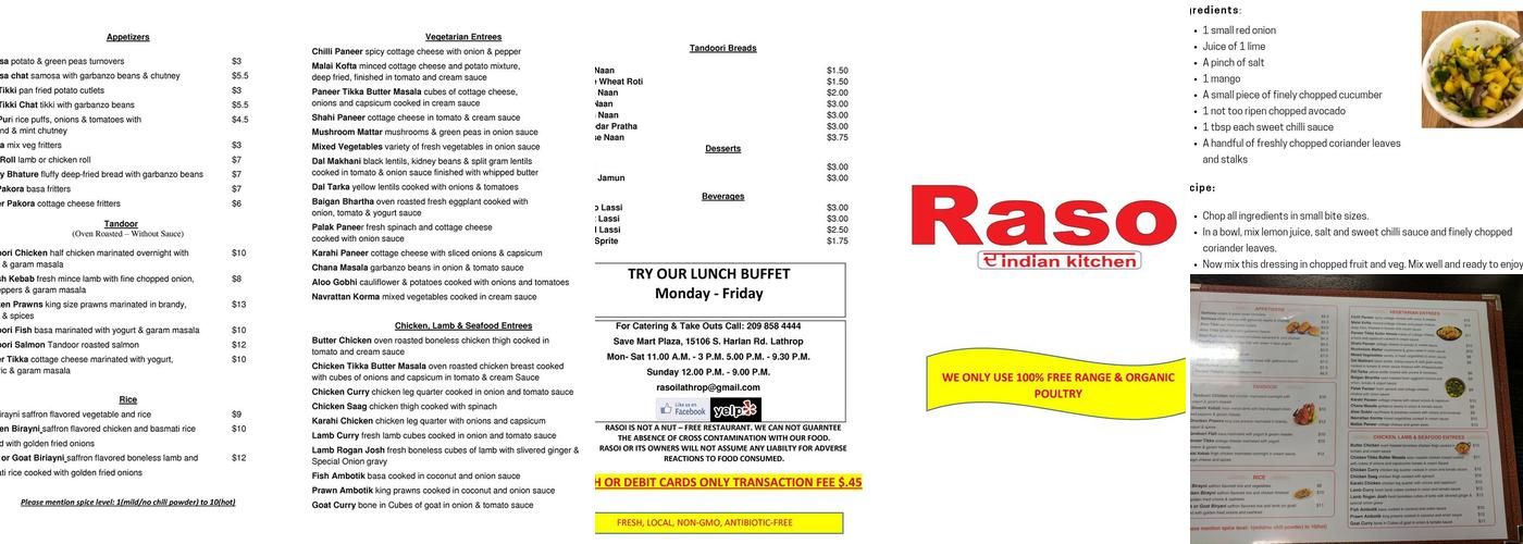 Rasoi Menu