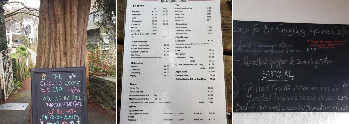 The Giggling Goose Cafe Menu