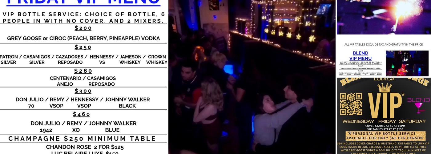 Blend Ultra Lounge Menu