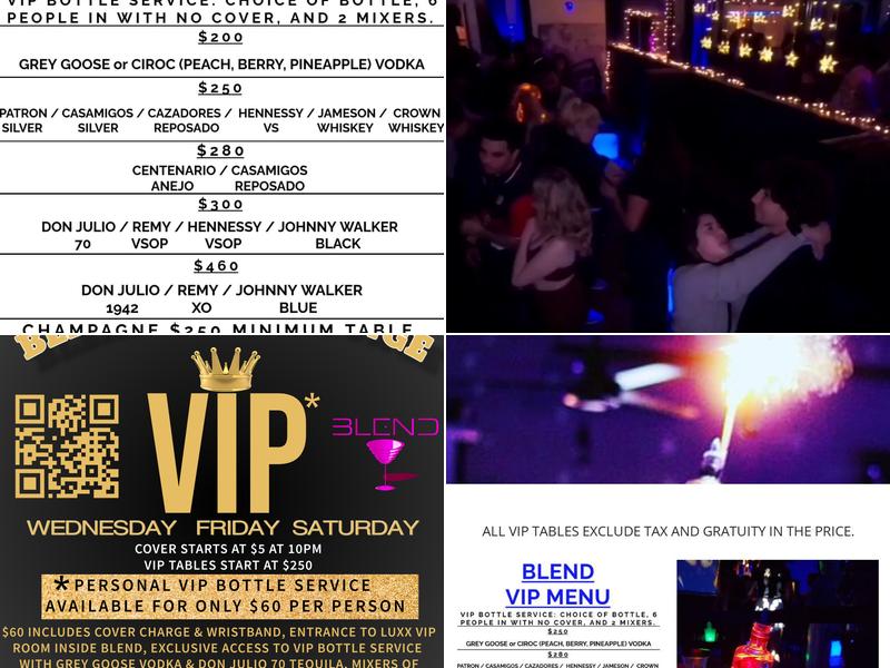 Blend Ultra Lounge Menu