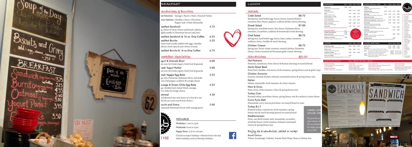 Hub Coffee Menu