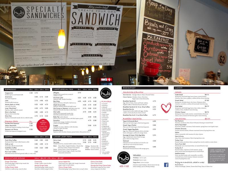 Hub Coffee Menu