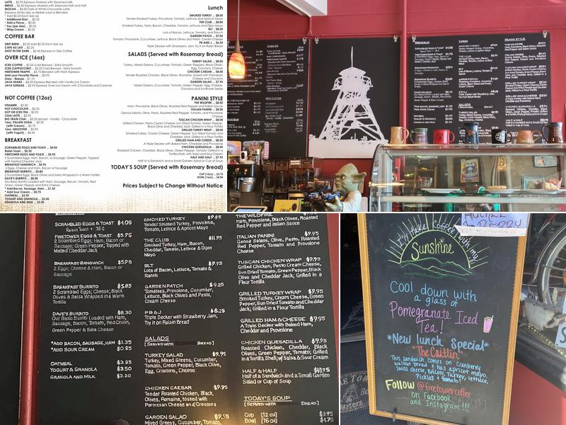 Firetower Coffee Menu