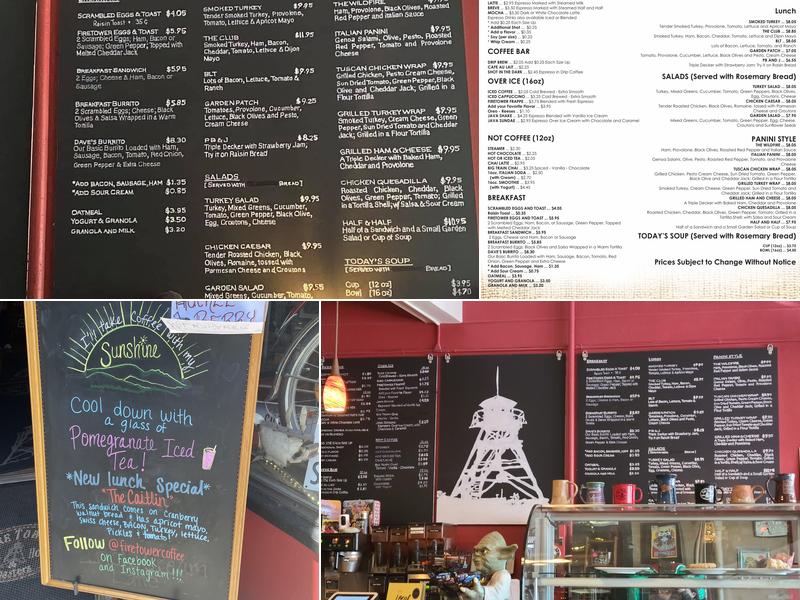 Firetower Coffee Menu