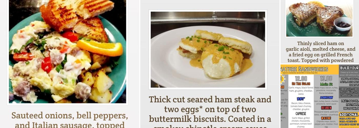 Cheddars Gourmet Grilled Cheese Menu