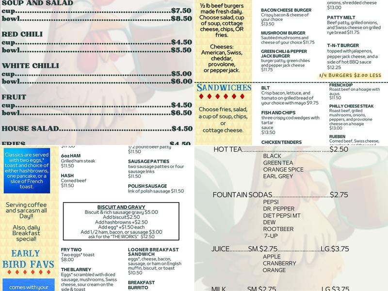 Early Bird Cafe Menu