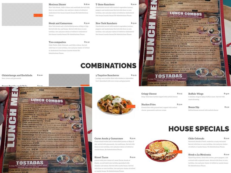 Fiesta Mexicana Menu