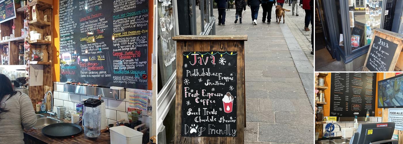 Java Coffee Shop Menu