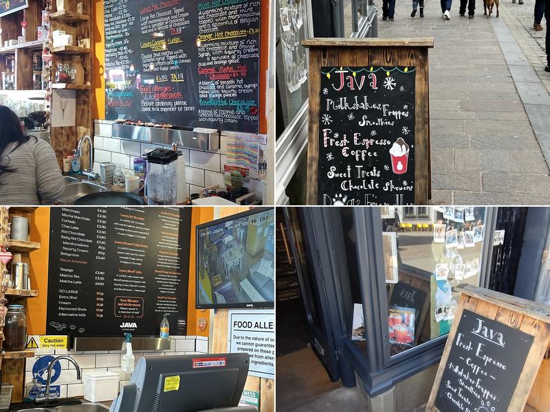 Java Coffee Shop Menu