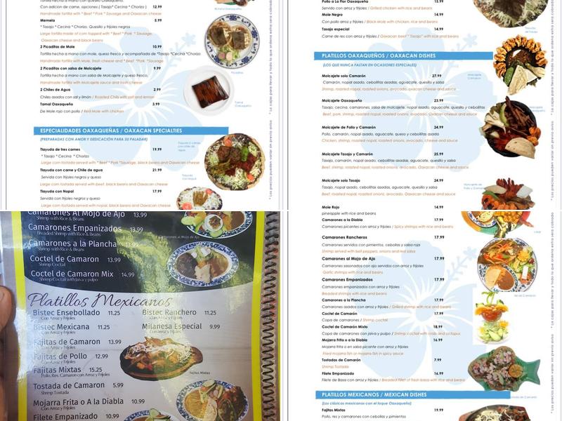 La Flor Oaxaqueña LLC Restaurant Menu