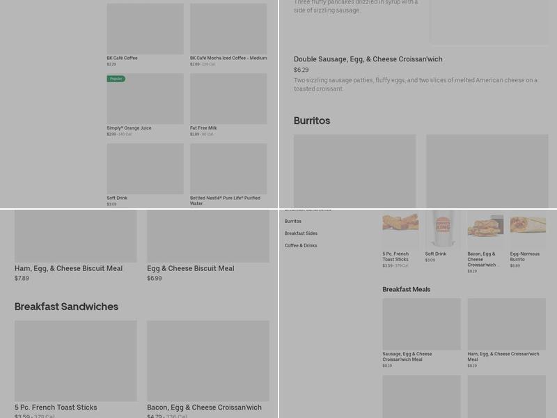 Burger King Menu
