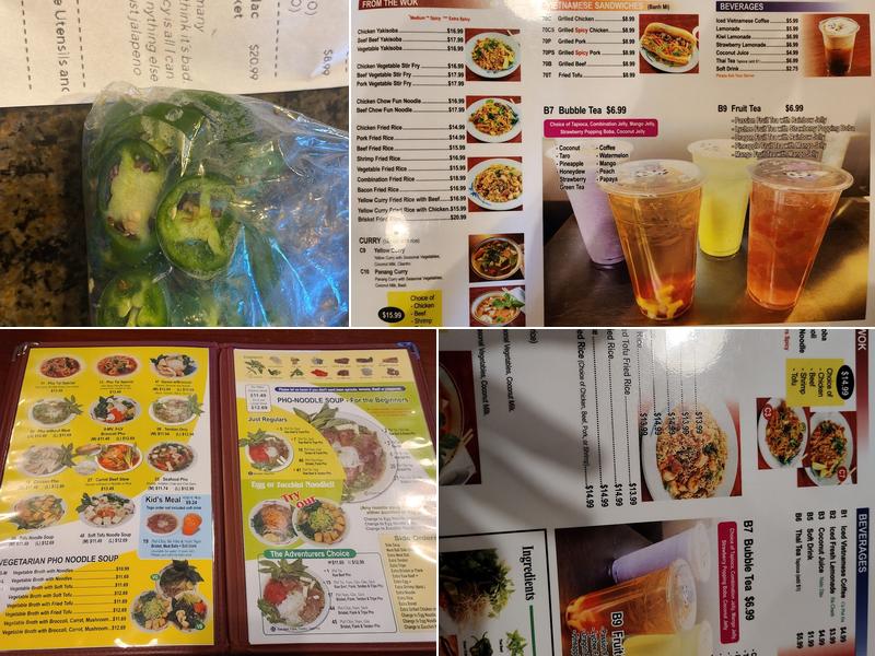 Pho Tai Restaurant Fife Menu