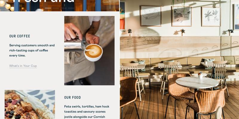 The Cornish Bakery Menu