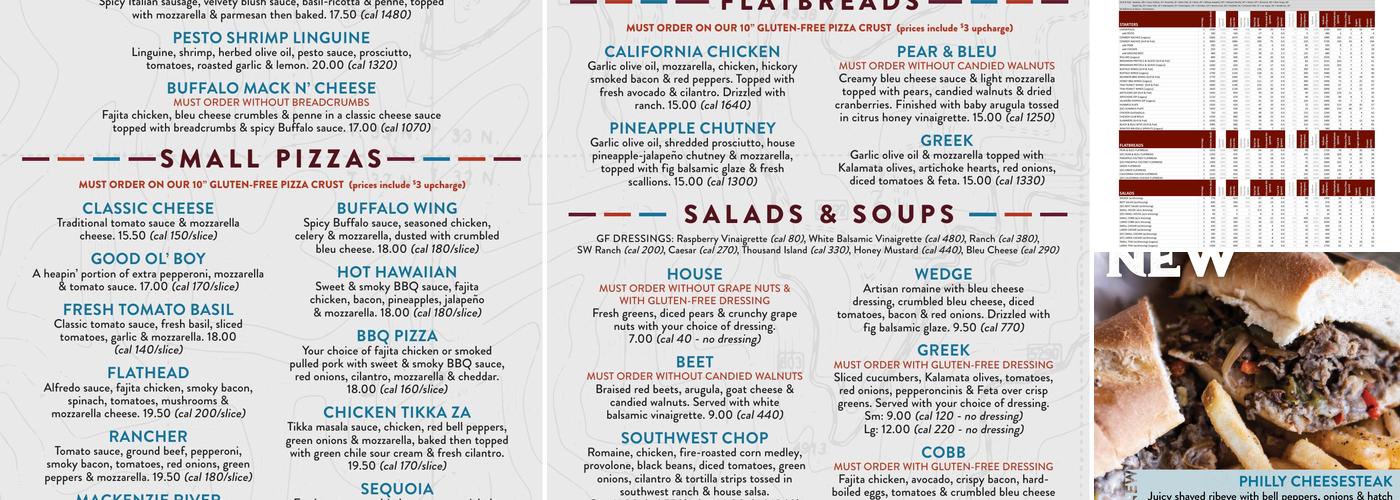 MacKenzie River Pizza, Grill & Pub Menu