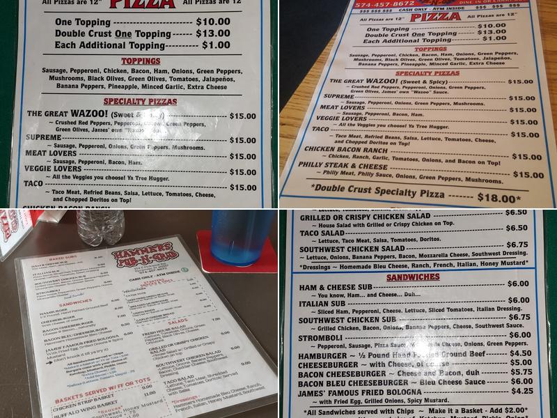 Hammers Pub & Grub Menu