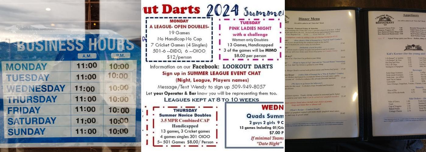 Second Home Restaurant Menu