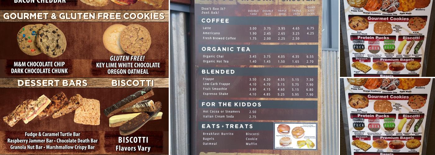 Copper Mountain Coffee Menu
