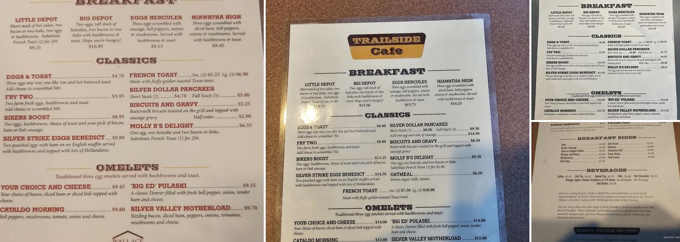 Trailside Cafe Menu