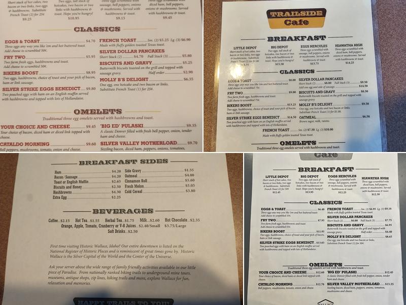 Trailside Cafe Menu