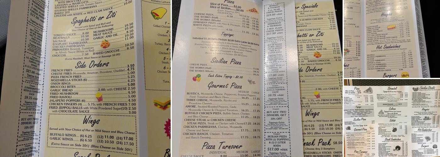 Riccardo's Pizza & Restaurant Menu