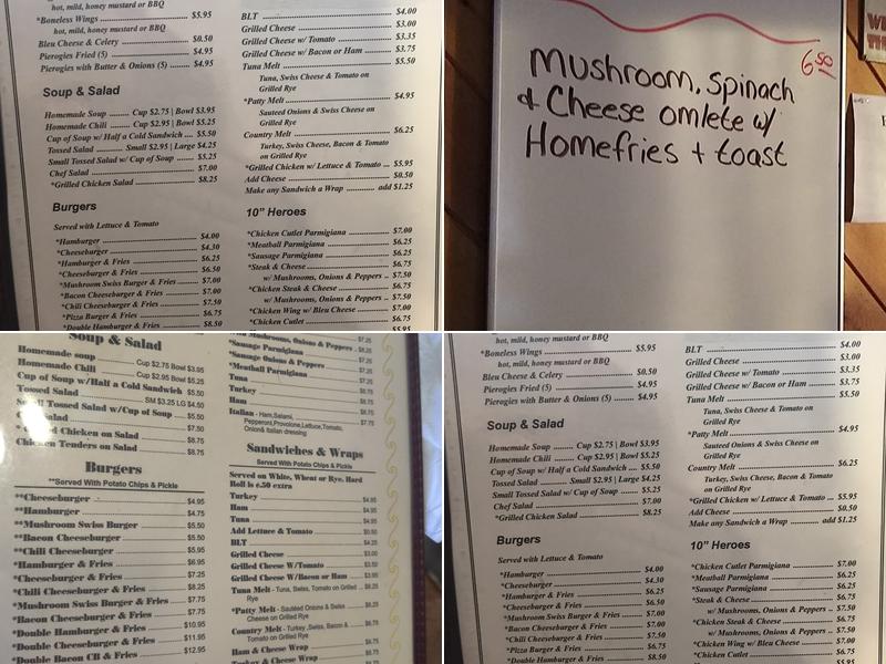 Beach Lake Country Cafe Menu