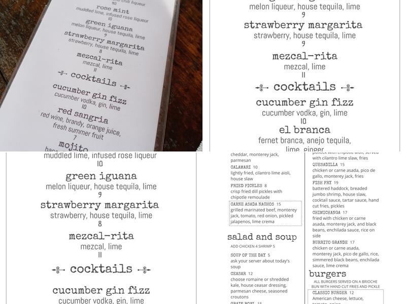 Barrio Kitchen Menu