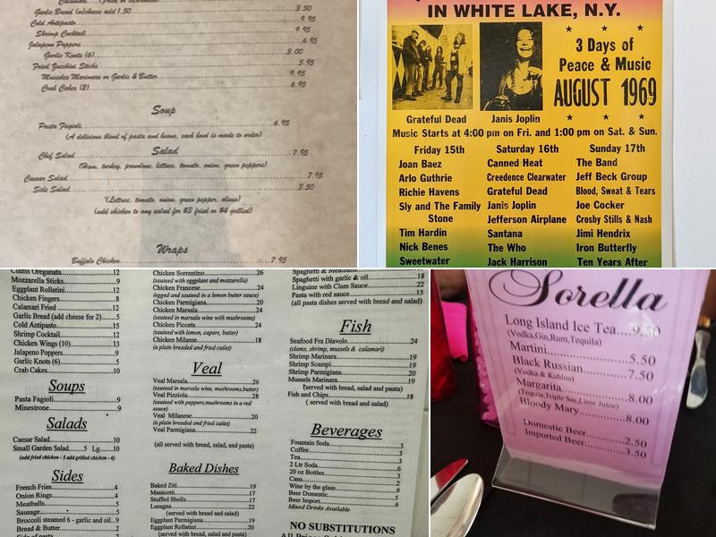 Sorella Menu