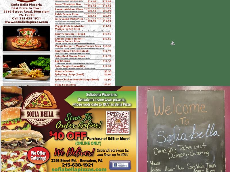 Sofiabella Pizzeria Menu