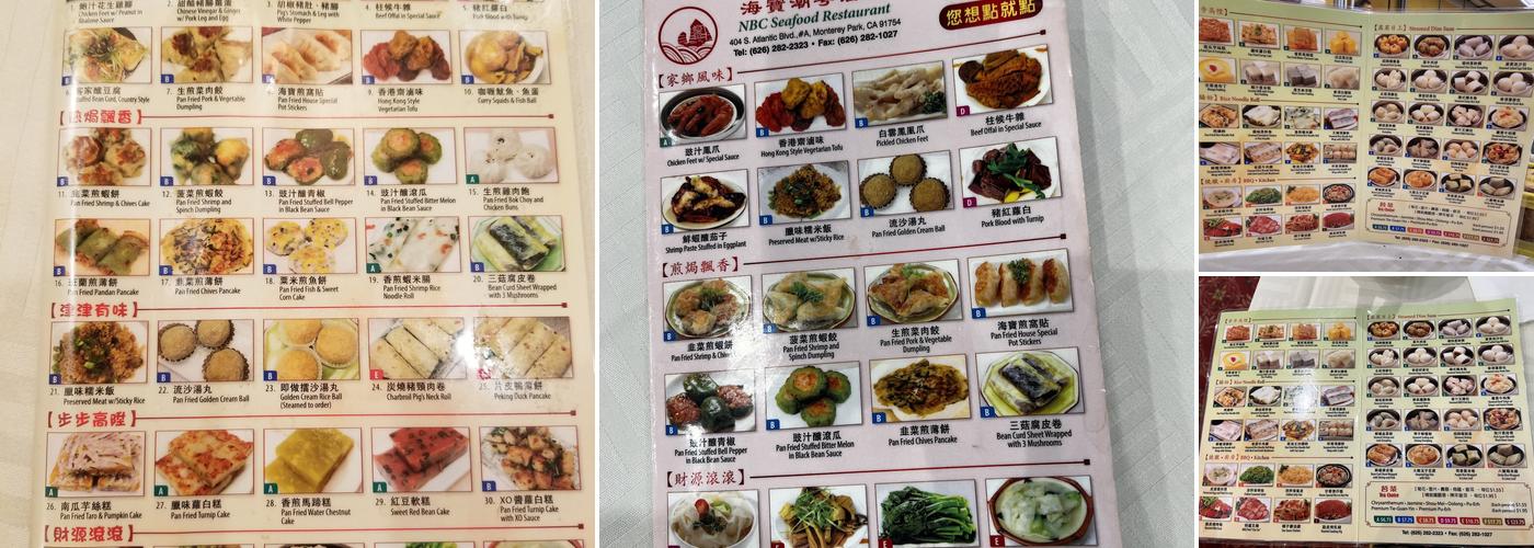 NBC Seafood Restaurant Menu