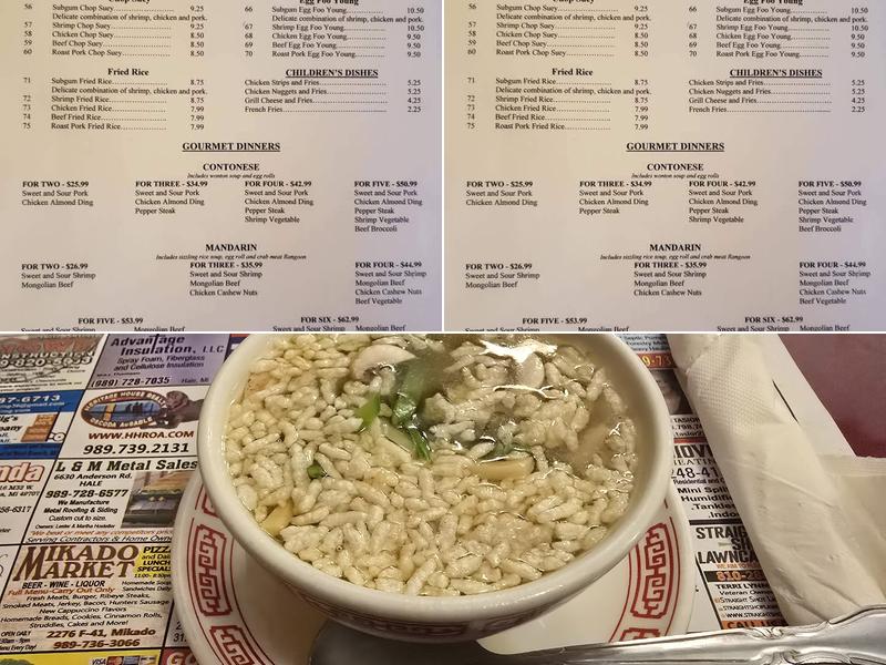 Chee Peng of Oscoda Menu