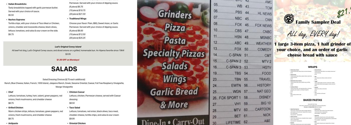 Mancino's Pizza & Grinders Menu
