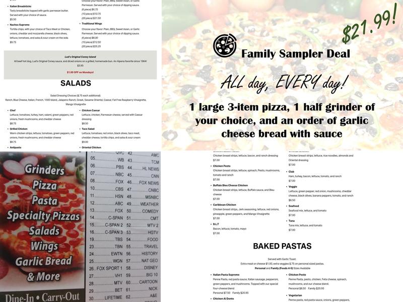 Mancino's Pizza & Grinders Menu