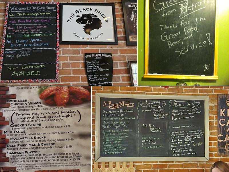 Black Sheep Pub Menu