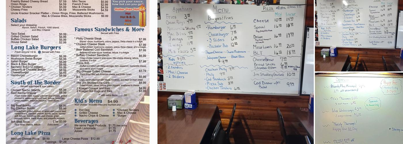 Long Lake Bar & Grill Menu