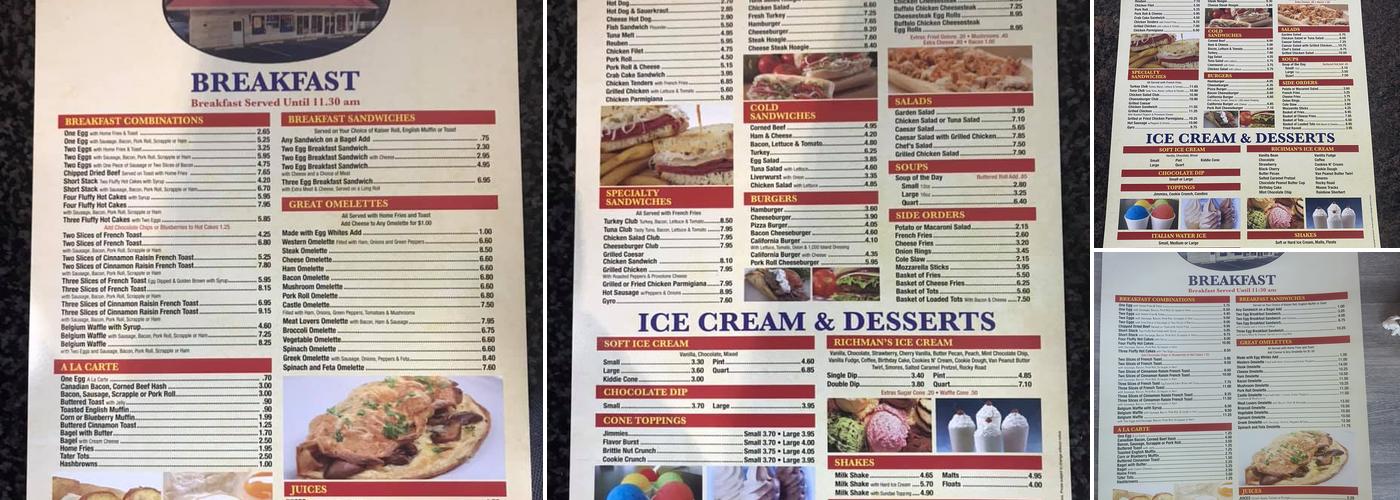 Castle Harbor Drive-In Menu