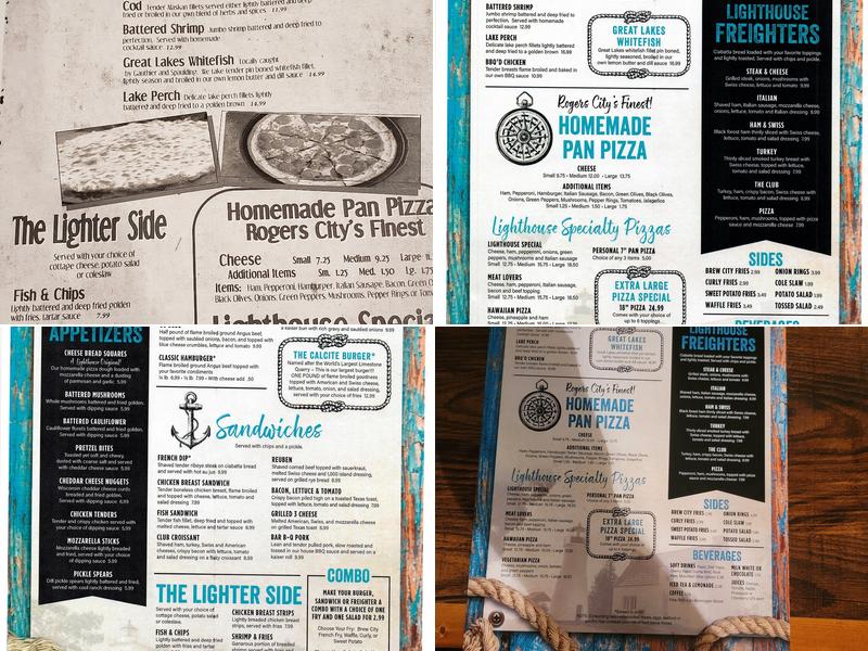 The Lighthouse Restaurant Menu