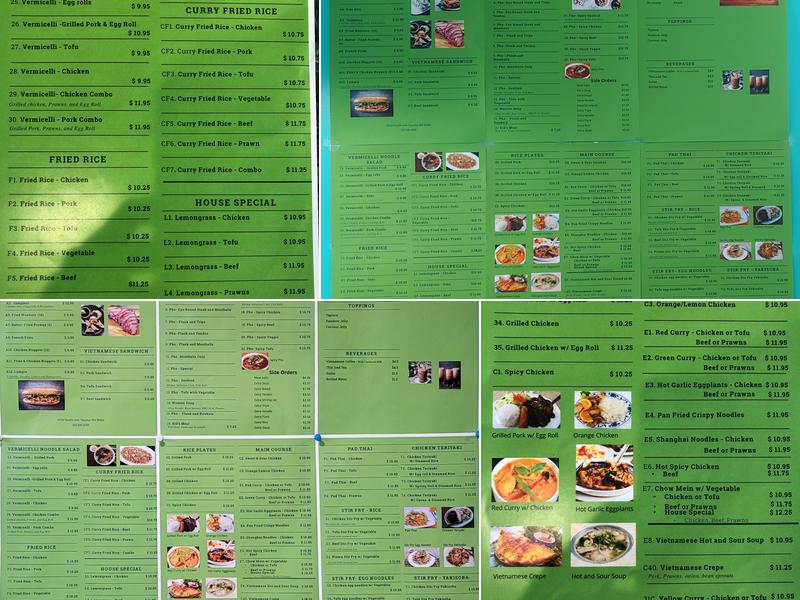 Pho Pacific Menu